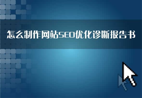 怎么制作网站seo优化诊断报告书