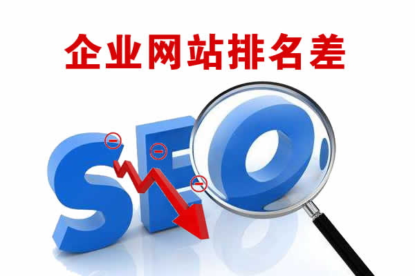 企业网站排名差