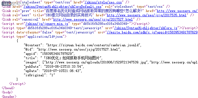 熊掌号正确代码示例 熊掌号正确代码示例