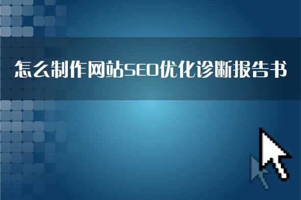 怎么制作网站seo优化诊断报告书